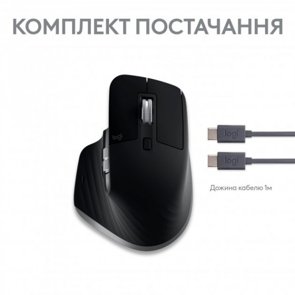 Фото - Мышь беспроводная Logitech MX Master 3S For Mac Performance Wireless Mouse Space Grey (910-006571)