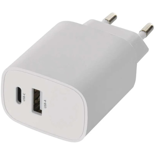 Фото - Сетевое зарядное устройство EMOS V02B15 1xUSB-A, 1xUSB-C 15W 220V (V02B15)