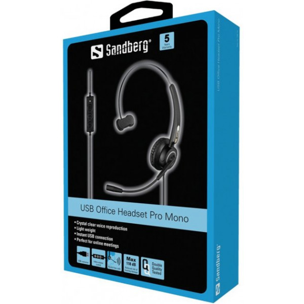 Фото - Гарнитура проводная Sandberg USB Office Headset Pro Mono (126-14)