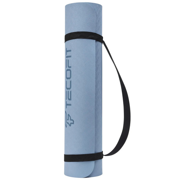 Фото - Коврик для йоги и фитнеса TECOFIT TPE Mat single color 183х61х0.6 см Blue (TOP18074471)