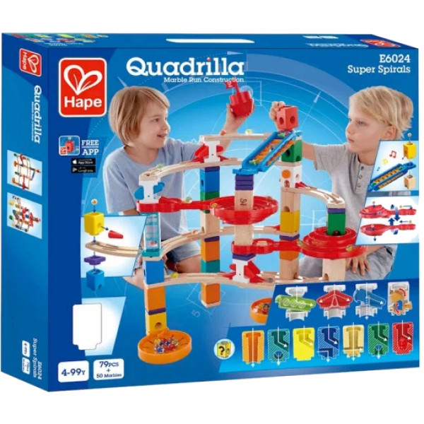 Фото - Деревянный конструктор Hape Quadrilla Спирали 129 эл. (E6024)