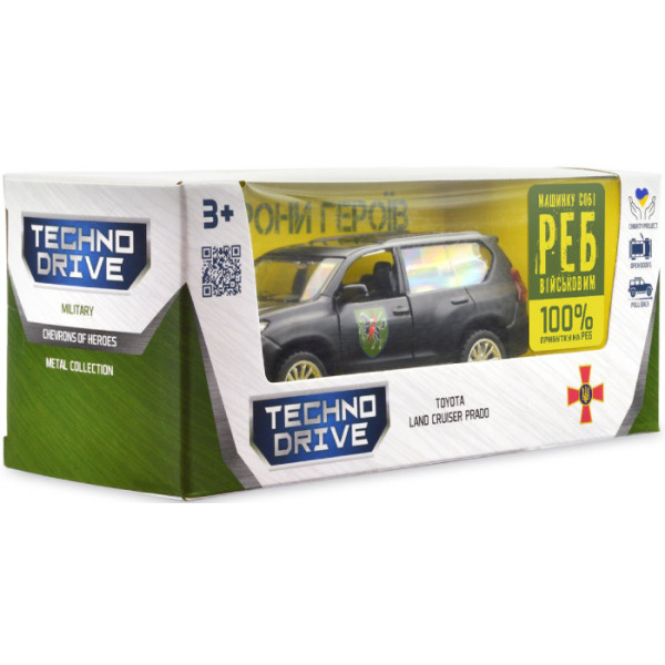 Фото - Наземная военная техника TechnoDrive Шевроны Героев TOYOTA LAND CRUISER PRADO 110 ОМБр (250359M)