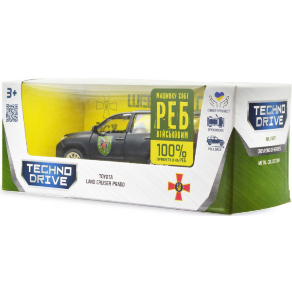 Фото - Наземная военная техника TechnoDrive Шевроны Героев TOYOTA LAND CRUISER PRADO 110 ОМБр (250359M)