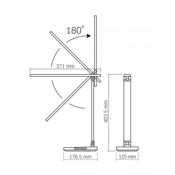 Фото - Настольная лампа Videx с беспроводной зарядкой VL-TF17B 18W 1800-6500K (27467)