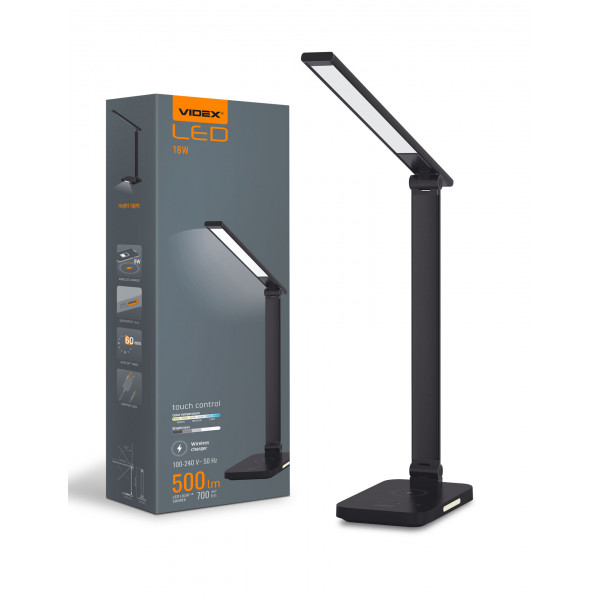 Фото - Настольная лампа Videx с беспроводной зарядкой VL-TF17B 18W 1800-6500K (27467)