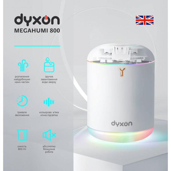 Фото - Уценка - Увлажнитель воздуха Dyxon MEGAHUMI 800 White (DXNZVMGHMI800W)