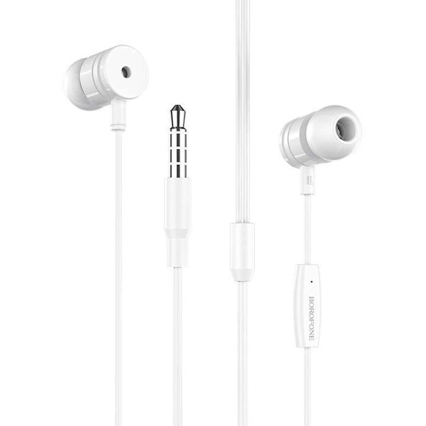 Фото - Наушники вкладыши проводные BOROFONE BM31 Mysterious White (6931474704320)