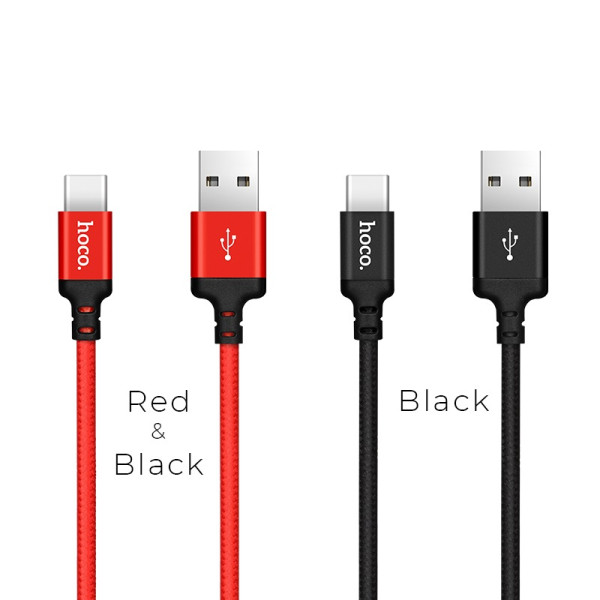 Фото - Кабель синхронизации данных HOCO X14 USB to Type-C 3A, 1m Black (6957531062868)
