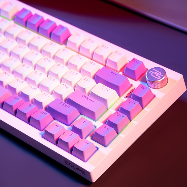Фото - Клавиатура беспроводная игровая Proove Gaming Coupe (Ukraine Layout) white/purple (WKCP00022404)