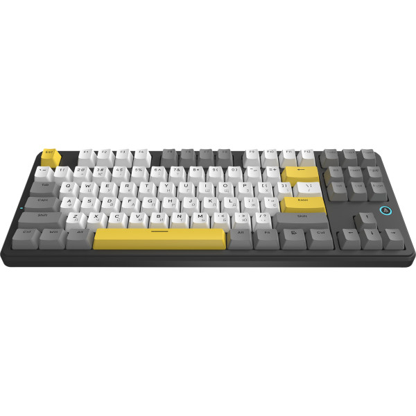 Фото - Клавиатура проводная игровая Ajazz AK870 V2 Flying Fish switches Black Gray Yellow (AK870-V2-FF-BGY)