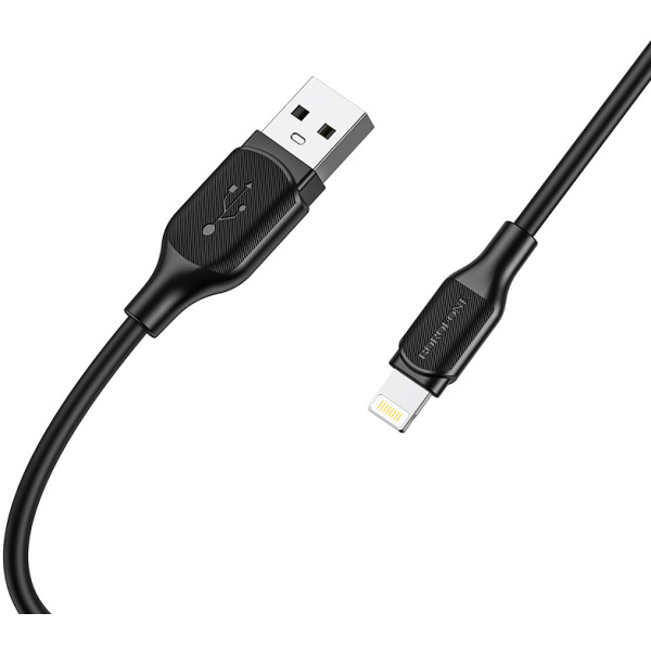 Фото - Кабель синхронизации данных BOROFONE BX42 USB to iP 2.4A, 1m Black (6931474736727)