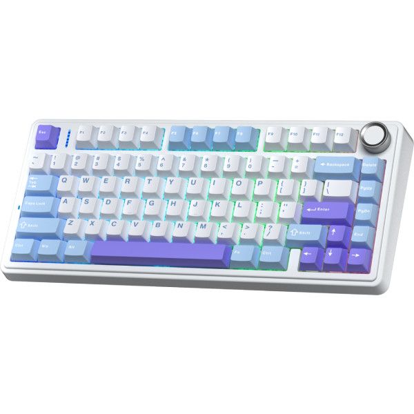 Фото - Клавиатура беспроводная игровая Aula F75 Gasket Reaper Purple (6978080501479)