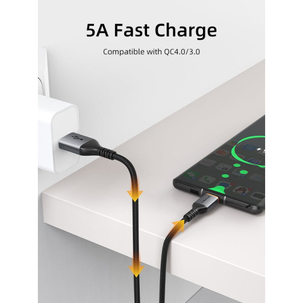 Фото - Кабель синхронизации данных Cabletime USB Type-C - USB (M/M) 2m Black (CA50L)
