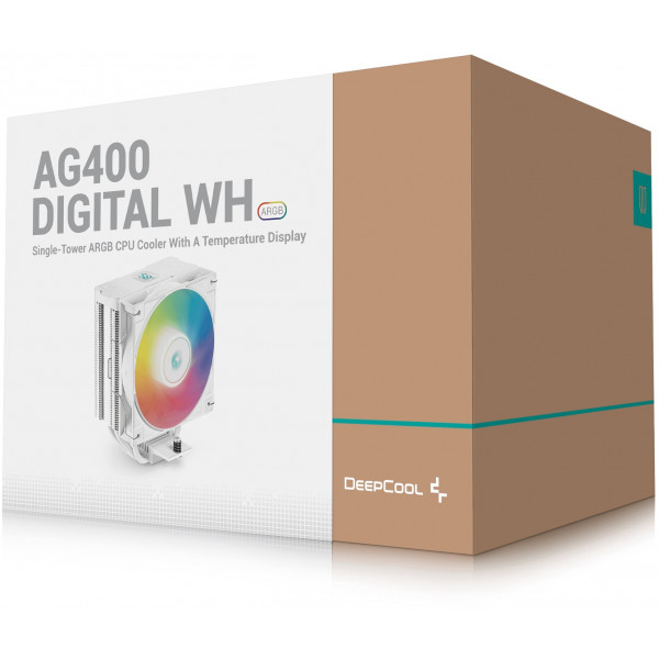 Фото - Процессорный кулер Deepcool AG400 Digital WH ARGB (R-AG400-WHADMN-G-1)