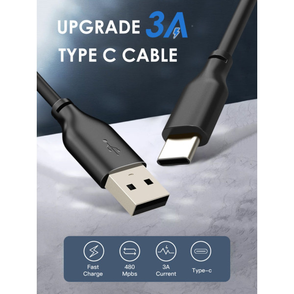 Фото - Кабель синхронизации данных Cabletime USB Type-C - USB (M/M) 2m Black (CA32L)