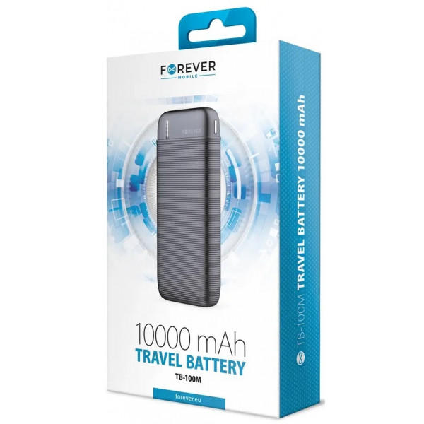 Фото - Батарея мобильная Forever 10000mAh Black (TB-100M)