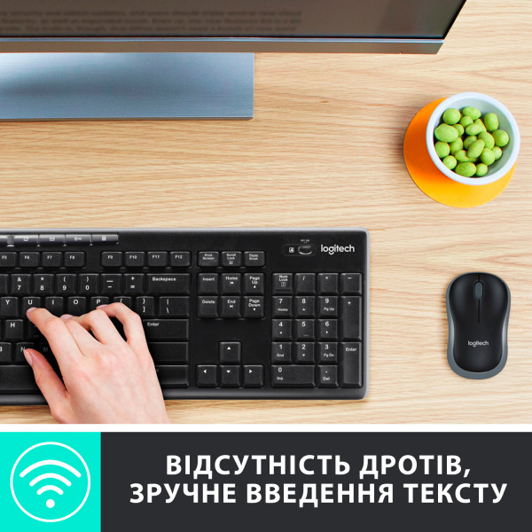 Фото - Уценка - Клавиатура+мышь беспроводная Logitech MK270 UA (920-004508)