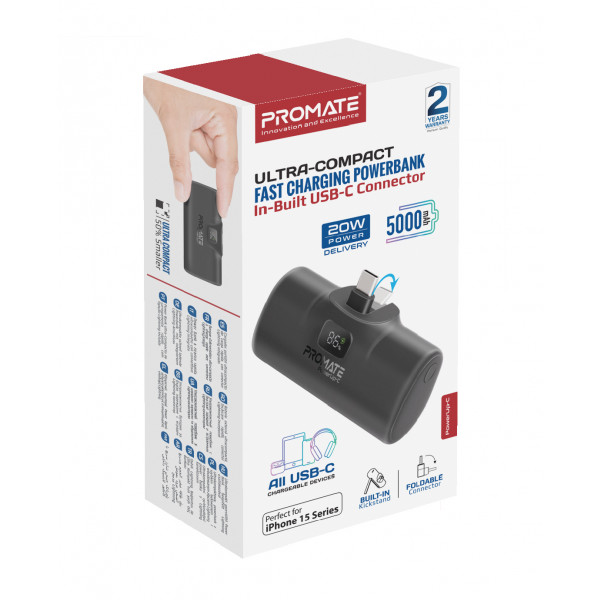 Фото - Батарея мобильная Promate 5000mAh (powerup-c.black)