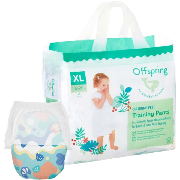 Фото - Одноразовые подгузники-трусики Offspring размер XL 12–20 кг, 30 шт. Подводный мир (DP-OI-FAP-XL30P-AQT)