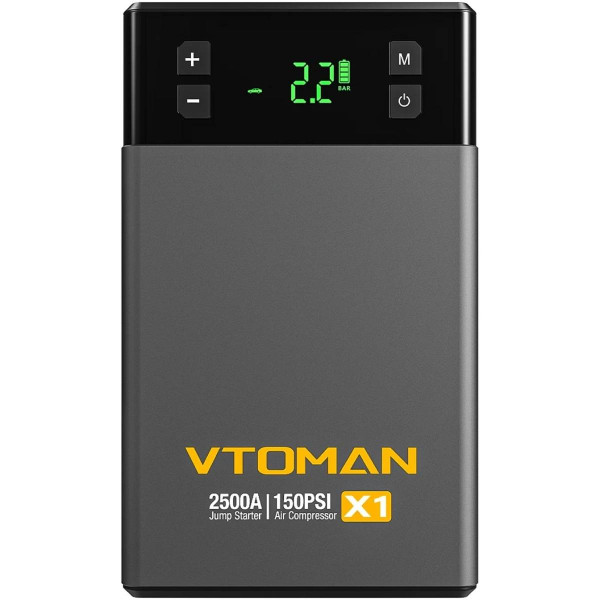 Фото - Пускозарядное устройство Vtoman Jump Starter X1 2500A с компрессором 150PSI (X1_VTOMAN)