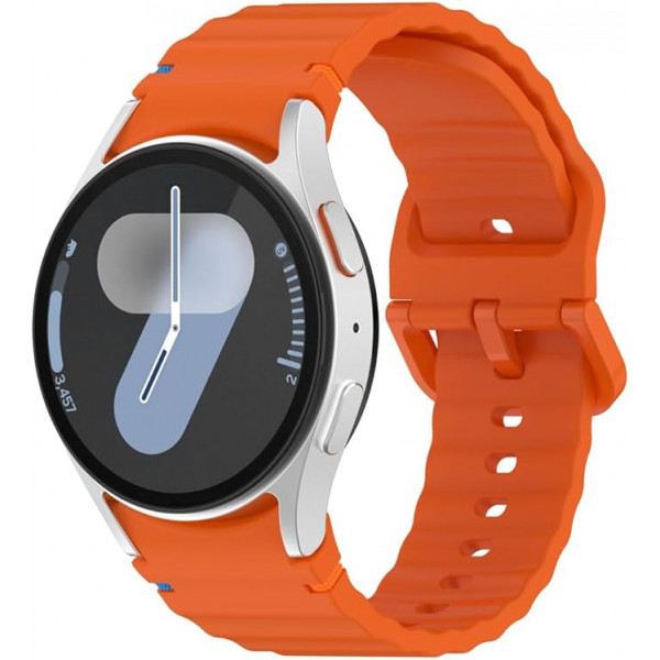 Фото - Ремешок для смарт-часов BeCover Ribbed Tape for Samsung Galaxy Watch (20mm) 3 41mm/4 40mm-44mm/5 40-44mm/6 40-44mm/7 40-44mm Orange (712046)