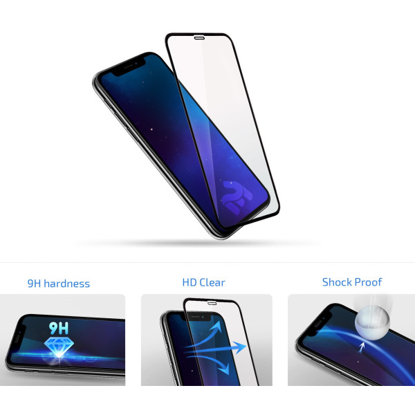 Фото - Защитное стекло для смартфона 2E for iPhone 17(6.3), 2.5D FCFG (2E-IP-17.-6.3-SMFCFG-BB)