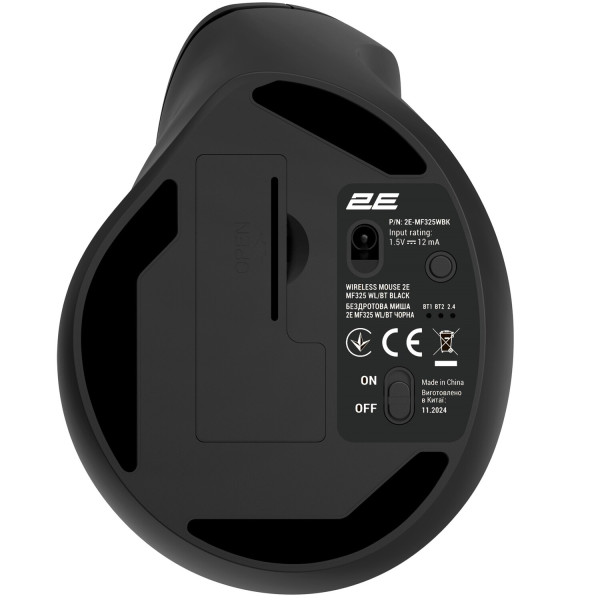 Фото - Уценка - Мышь беспроводная 2E MF325 Silent, WL/BT Black (2E-MF325WBK)