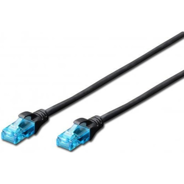 Фото - Кабель патч-корд 2E CAT 5e UTP 0.50 м 26AWG RJ45 Black (2E-PC5ECU-0.50LSZH-BL)