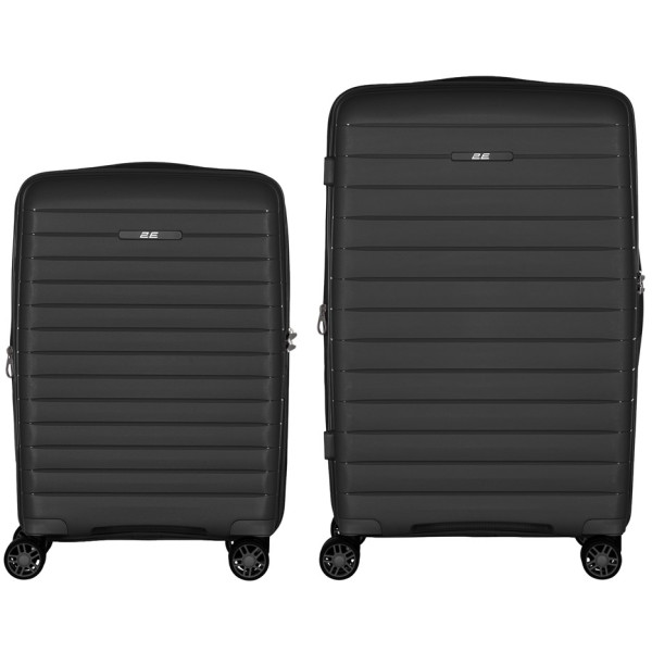 Фото - Чемодан 2E Aero 2 шт. (M+S) Black