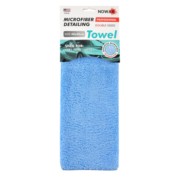 Фото - Автомобильная салфетка NOWAX For Detaling double-sided 40х40 см голубая (NX68442)