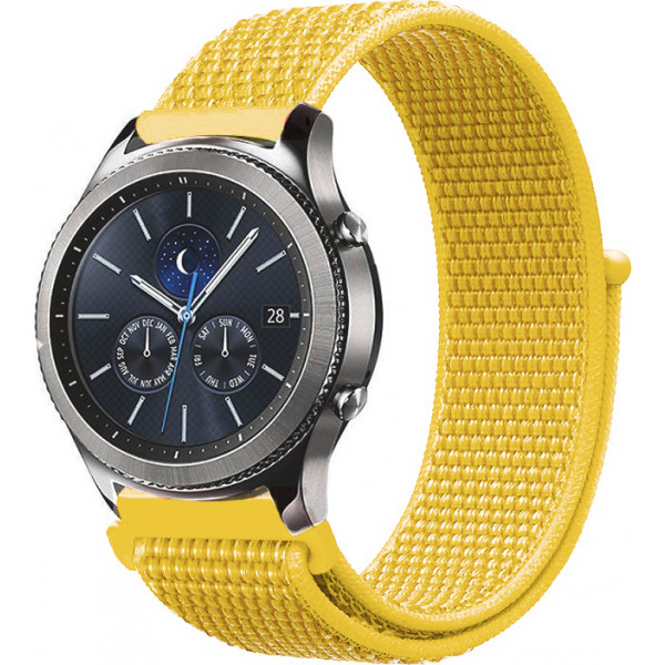 BeCover Nylon Style for Samsung Galaxy Watch 42mm Watch Active Active 2 40 44mm Watch 3 41mm Gear S2 Classic Gear Sport Yellow 705 COMFY