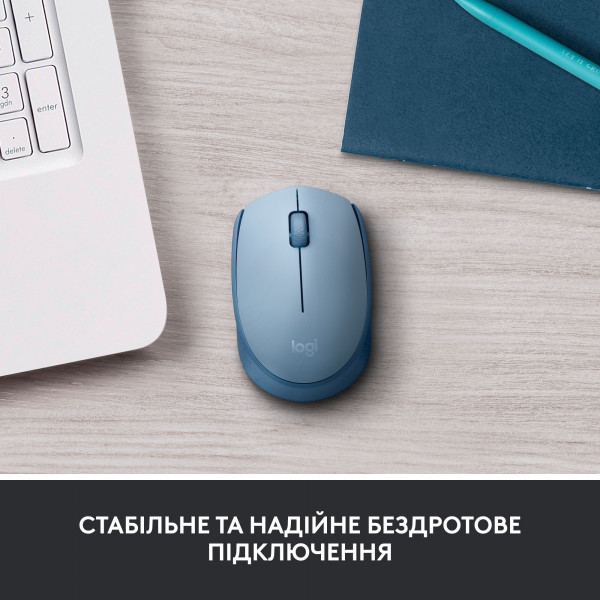 Мышь беспроводная Logitech M171 Blue Grey (910-006866) купить - цена ...