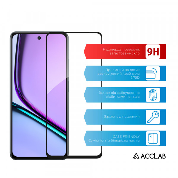 Фото - Защитное стекло для смартфона ACCLAB Full Glue for Realme C67 (1283126590078)