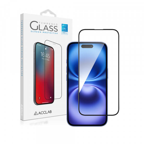 Фото - Защитное стекло для смартфона ACCLAB Full Glue for Apple iPhone 16 Plus Black (1283126593260)