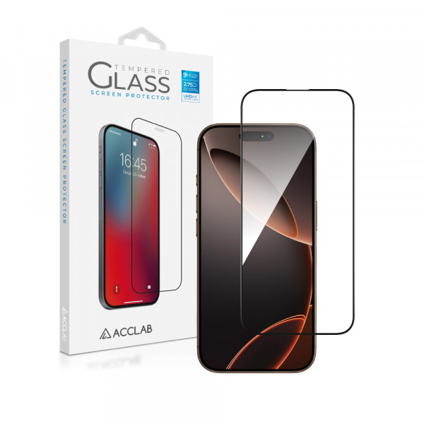 Фото - Защитное стекло для смартфона ACCLAB Full Glue for Apple iPhone 16 Pro Black (1283126593277)