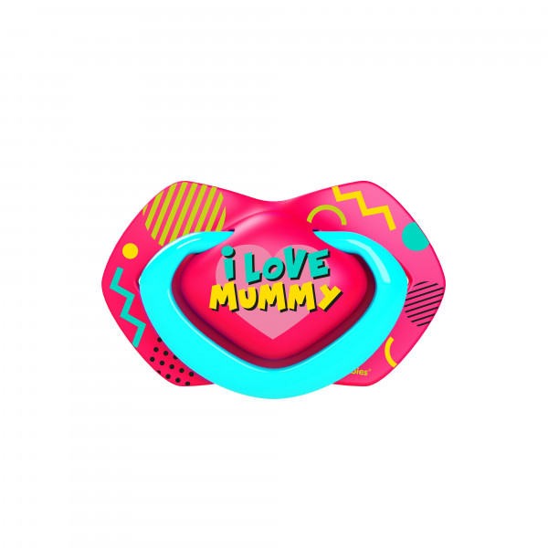 Фото - Симметричная пустышка Canpol babies 18+ мес NEON LOVE 2 шт. - розовая (22/654_pin)