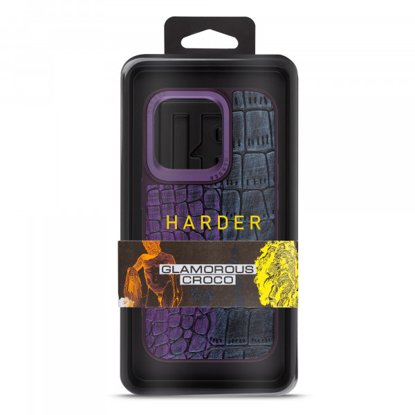 Фото - Чехол для смартфона Harder Glamorous Croco for Apple iPhone 15 Pro Dark Purple (ARM76763)