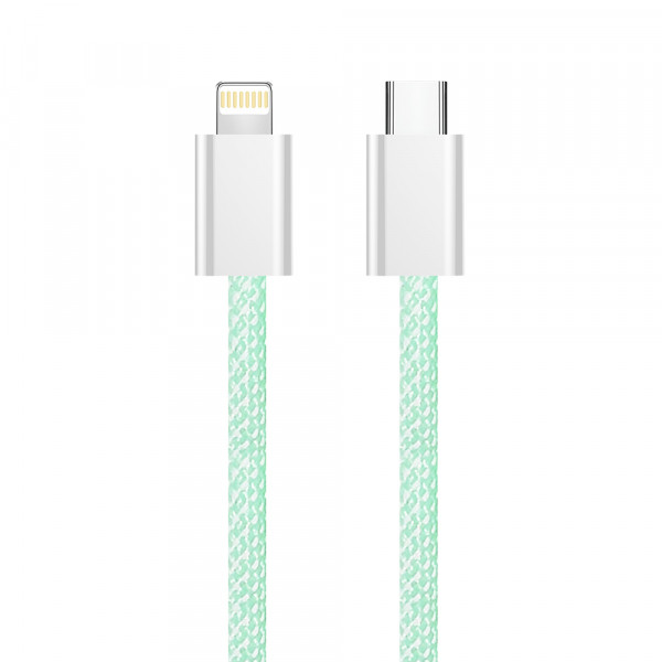 Фото - Кабель синхронизации данных Colorway Type-C - Apple Lightning (PD Fast Charging 27W) 1м зеленый (CW-CBPDCL061-G)