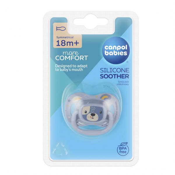 Фото - Симметричная пустышка Canpol babies 18+ мес CUTE ANIMALS - голубой (34/926_blu)