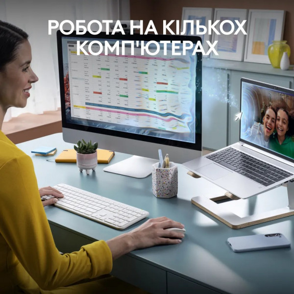 Фото - Клавиатура+мышь беспроводная Logitech Signature Slim Combo MK950 White (920-012491)