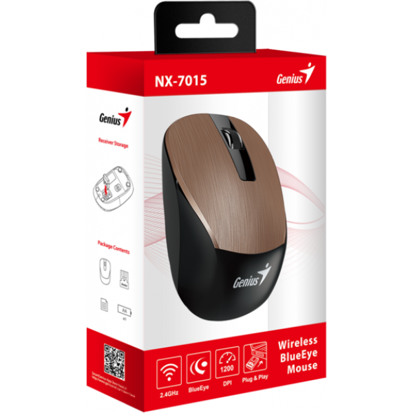 Фото - Мышь беспроводная Genius NX-7015 Rosy Brown NP (31030019403)
