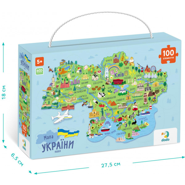 Фото - Пазлы картонные (5-7 лет) Dodo Карта Украины (300267)