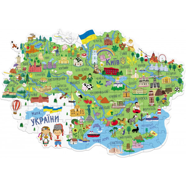 Фото - Пазлы картонные (5-7 лет) Dodo Карта Украины (300267)