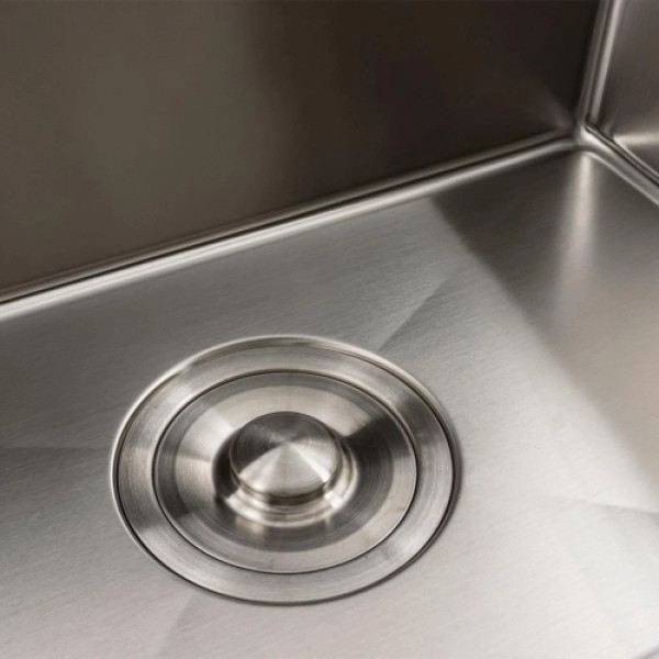 Фото - Мойка кухонная Platinum 78x43 R Handmade (два отверстия, круглый сифон 3,0/0,8)