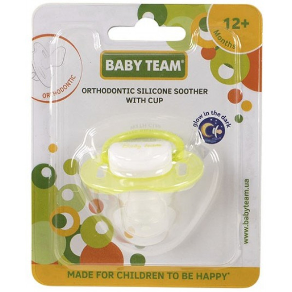 Фото - Ортодонтическая пустышка Baby Team силиконовая ночная (3008)