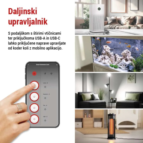Фото - Сетевой фильтр EMOS Умный P1422SM 2 м 4 гнезда, ПВХ, USB-A, USB-C, Wi-Fi 1,5 мм2