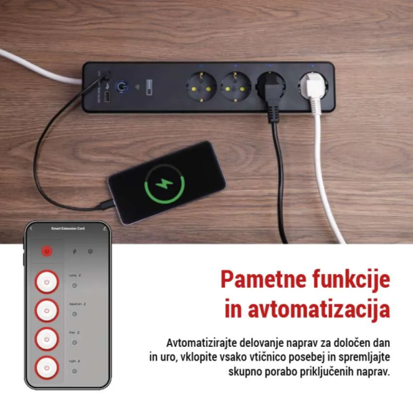 Фото - Сетевой фильтр EMOS Умный P1422SM 2 м 4 гнезда, ПВХ, USB-A, USB-C, Wi-Fi 1,5 мм2