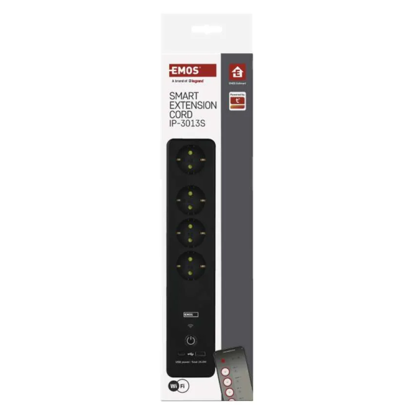 Фото - Сетевой фильтр EMOS Умный P1422SM 2 м 4 гнезда, ПВХ, USB-A, USB-C, Wi-Fi 1,5 мм2