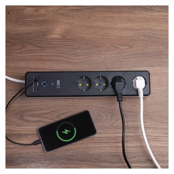 Фото - Сетевой фильтр EMOS Умный P1422SM 2 м 4 гнезда, ПВХ, USB-A, USB-C, Wi-Fi 1,5 мм2