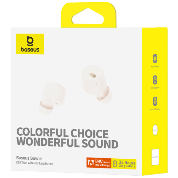 Фото - Наушники вкладыши беспроводные TWS Baseus Bowie E18 True Wireless Earphones  Stellar White (A00023800223-00)